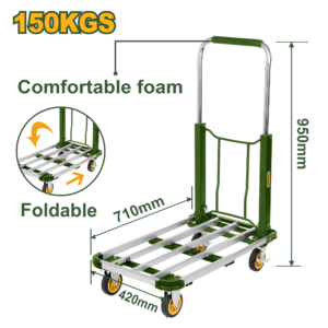 Carretilla de Mano con plataforma plegable 150 Kg