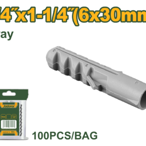 Ramplug Gris Plastico 6x30mm 100 pcs