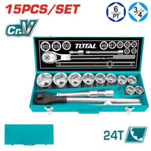 Ratchet de 3/4" con Juego de dados (15pcs)